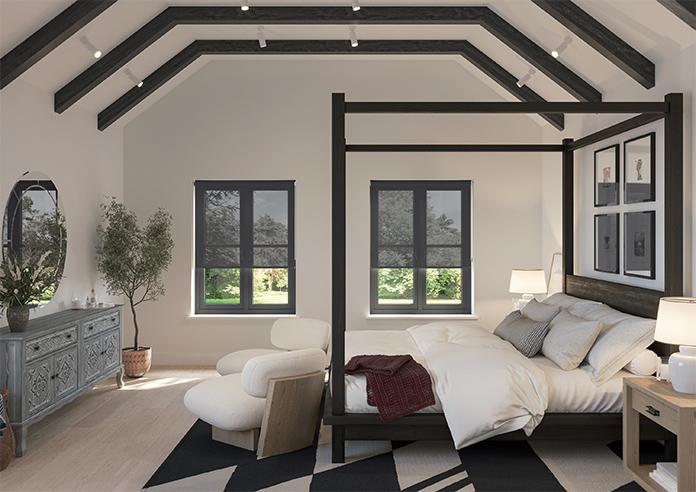 Illusion, Charcoal - Roller Blind - Image 8